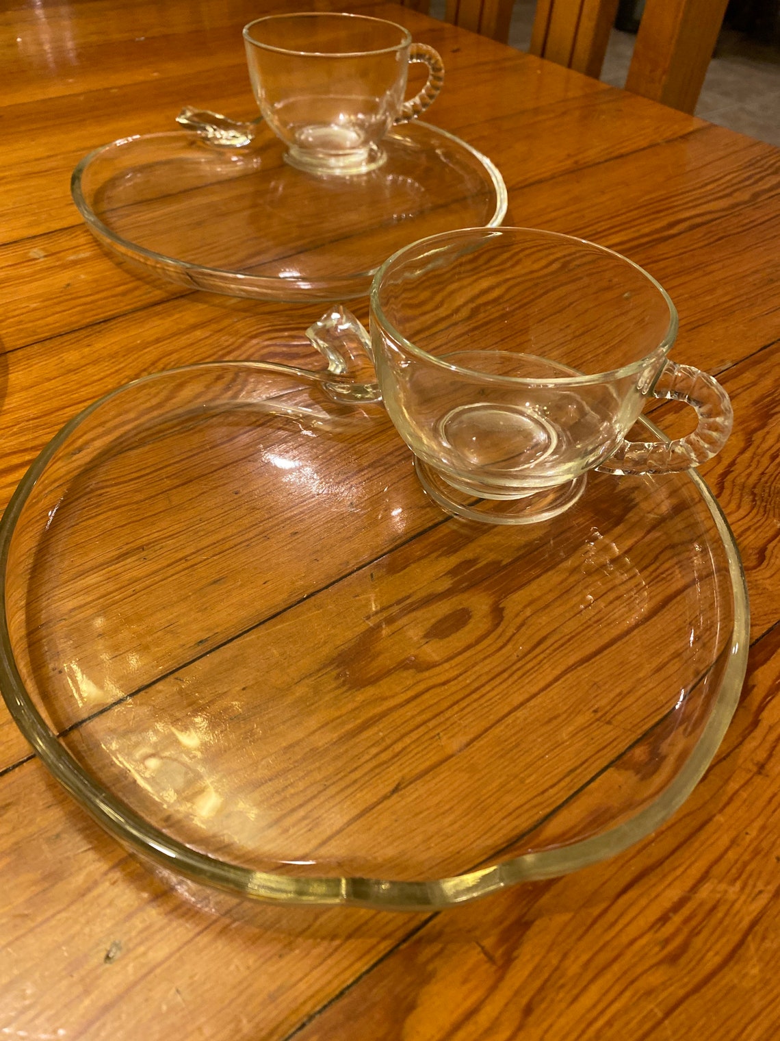 Vintage Apple Snack Luncheon Plates with coordinating clear Etsy