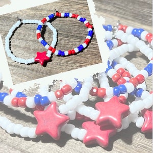 4TH OF JULY kid bracelet set of 2