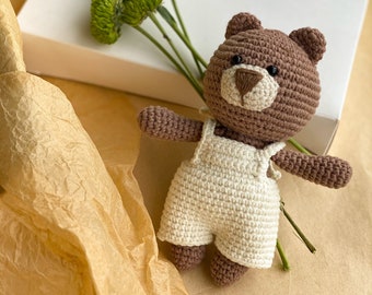 First birthday knit animal stuff toy bear bunny fox wolf deer, Woodland animals stuffie toy, Baby and toddler gift toys