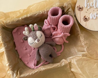 Baby deer set for woodland baby shower, Pregnancy gift box