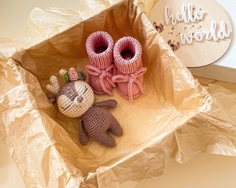 Deer baby gift set for pregnant sister, Woodland baby shower gift, Pregnancy unique gift set