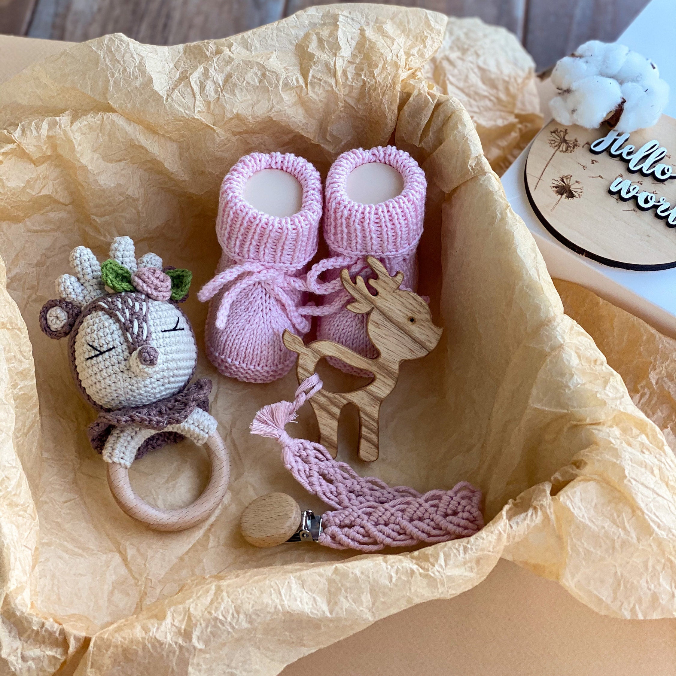 Best gift idea for baby girl Deer baby gift box for pregnant Etsy