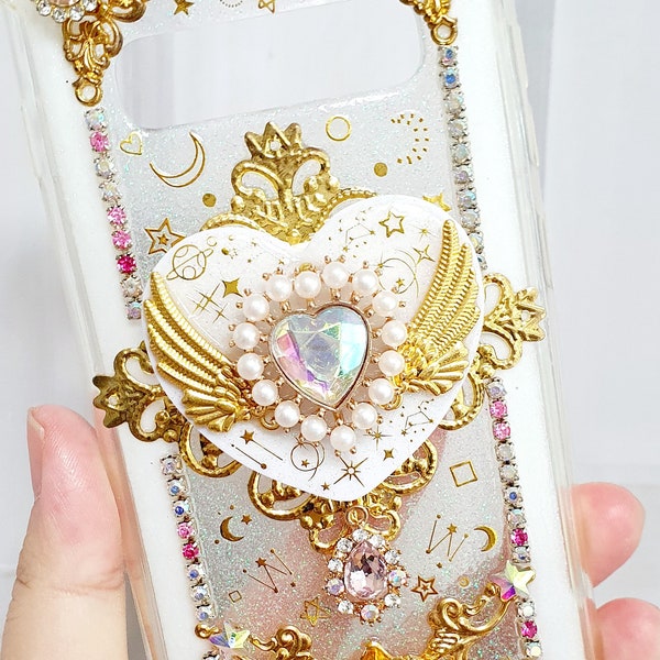 Magical Girl Phone Case/ Phone Case/ Glitter Resin Phone Case/ iphone 13/14/xs max/xr/samsung Galaxy s20/s21/s22/note 10/20