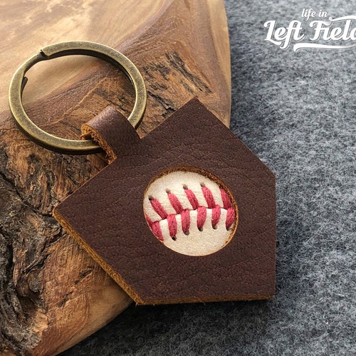 Personalized Baseball Keychain Etsy