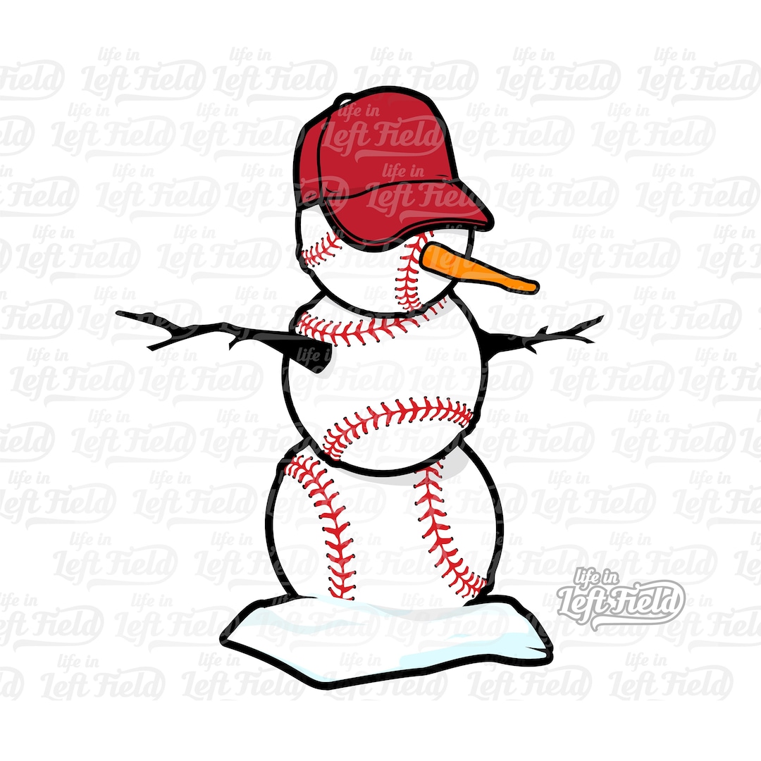 Baseball Snowman Digital File SVG PNG JPG - Etsy