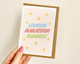 London Marathon Runner Card | Good Luck Marathon Card, London Marathon Card, Congrats Running Card, First Marathon, Marathon 2026 | A6 Card