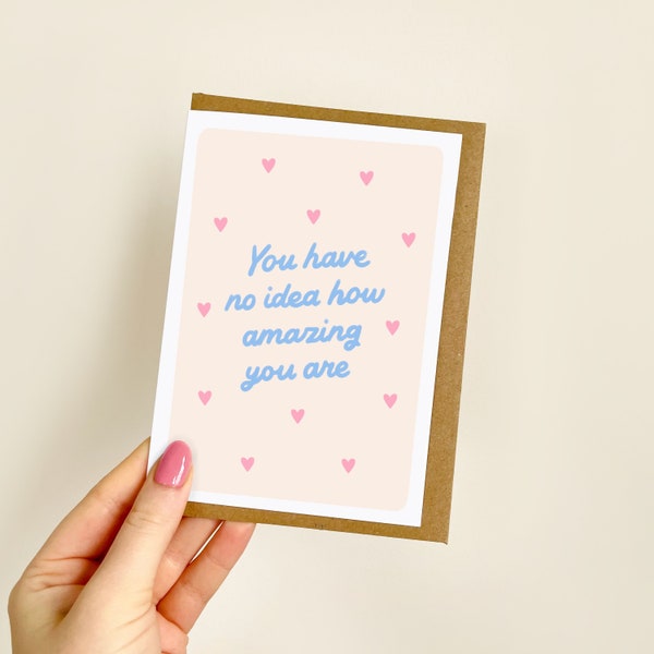You Are Amazing Card | Congratulations, Proud, Well Done, Motivation, Encouragement, Graduation, Exams, Cheer Up Card | A6 Card