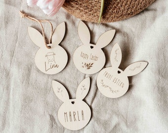 Personalized pendant Easter bunny | Pendant personalized | Easter pendant wooden decoration | Individual gifts