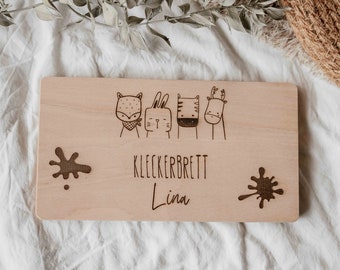 Personalized breakfast board spill board for children | Gift idea | 1st birthday | cutting board | Baptism | Easter