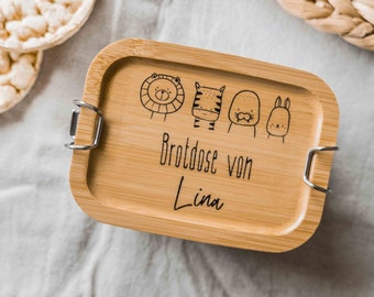 Lunch box personalized | kindergarten | Gift idea | Snack box small | Tin for bread