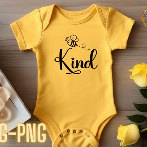 Bee kind SVG and PNG digital design, Be kind instant download, self love SVG, Inspirational shirt design, digital designs for baby shirts,