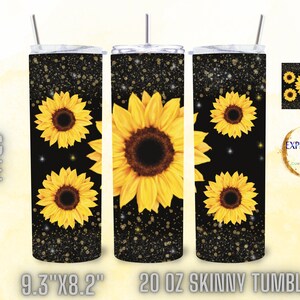 Sunflower 20oz tumbler wrap, sublimation tumbler,sunflowers,png,sublimation,tumblers, sunflower template, sunflower vector,intant download