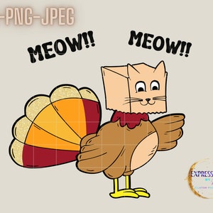 Funny Thanksgiving SVG and PNG, Cat digital download, Holiday PNG, Thanksgiving sublimation download, Thankful png,  Thanksgiving clipart,