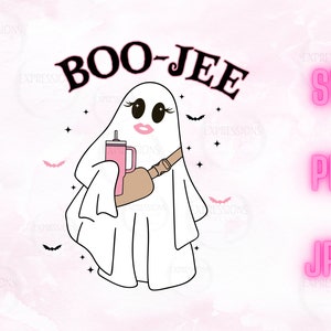 Boo-Jee cute ghost svg design, boo jee, spooky season, halloween, boojee svg, ghost design, sublimation, cut file, layered design