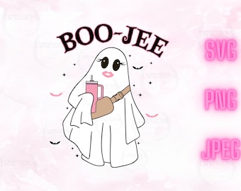 Boo-Jee cute ghost svg design, boo jee, spooky season, halloween, boojee svg, ghost design, sublimation, cut file, layered design