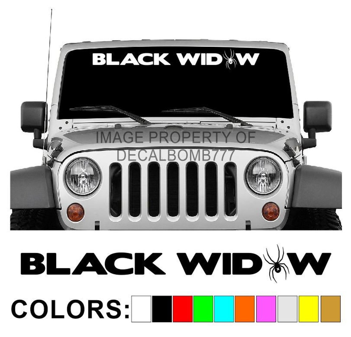Black Widow Spider Decal Sticker Car Truck Vinyl Import Diesel Etsy