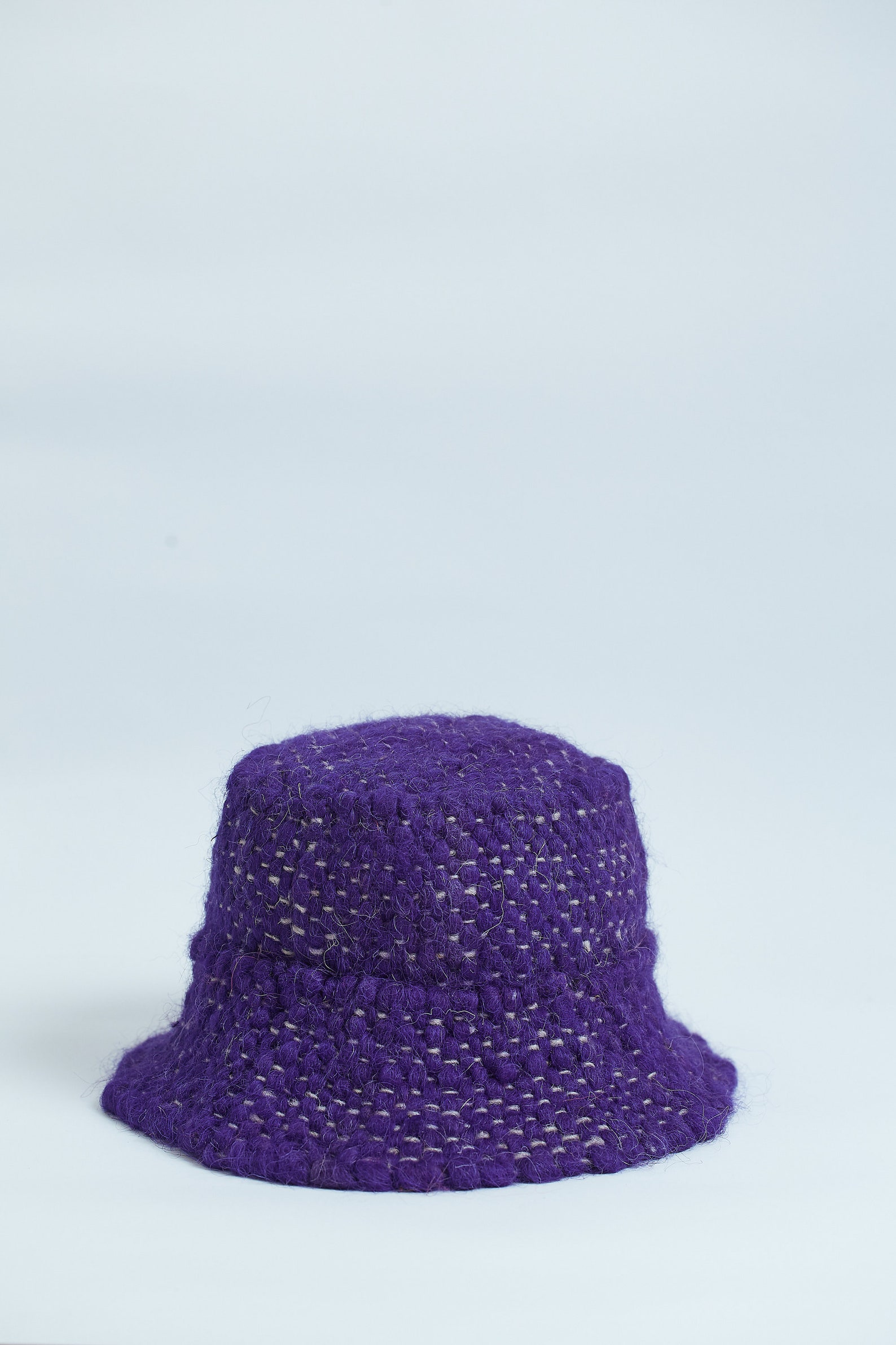 Purple handmade wool bucket hat Etsy