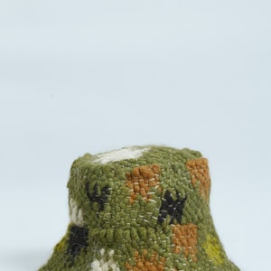 Green Hat Woolen Winter Bucket Hat Knitted Bucket Hat Eco Friendy image 10