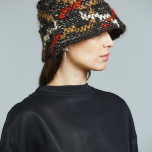 Bright Handmade Wool Bucket Hat Eco Friendly image 8