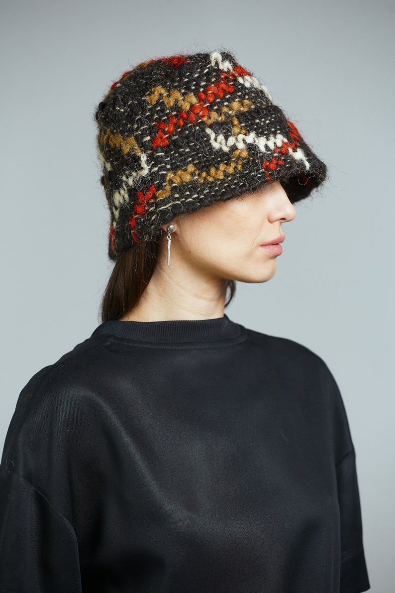 Bright Handmade Wool Bucket Hat Eco Friendly image 8