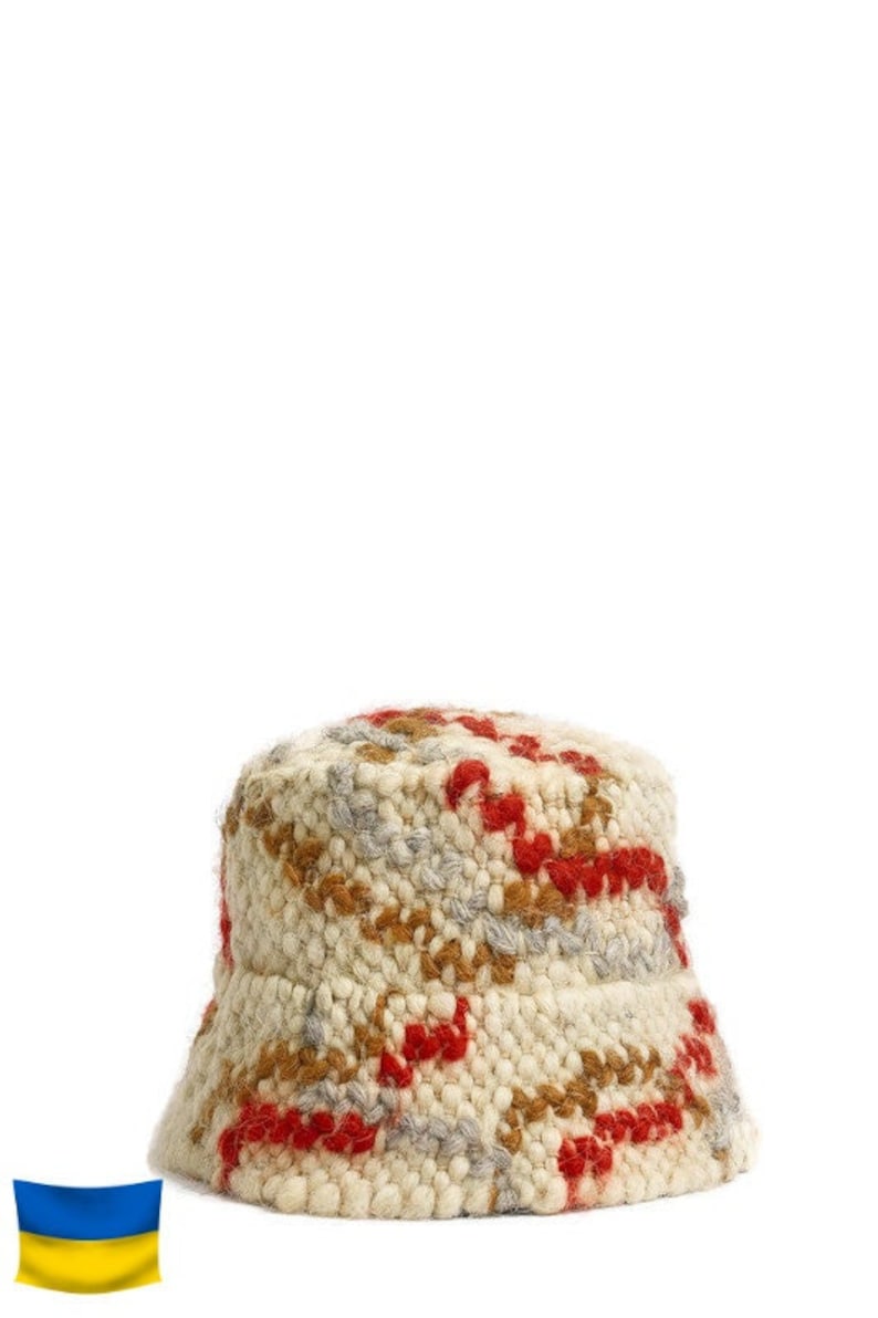 Bright Handmade Wool Bucket Hat Eco Friendly image 3