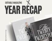 2025 Year in Review Magazine Template | Editable Canva Template | Personalized Year-End Reflection & Memory Book | Digital Download