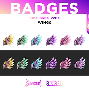 6 Wings Sub - Bit Twitch-badges / Overwatch 2