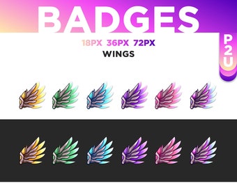 6 Wings Sub - Bit Twitch Badges / Overwatch 2