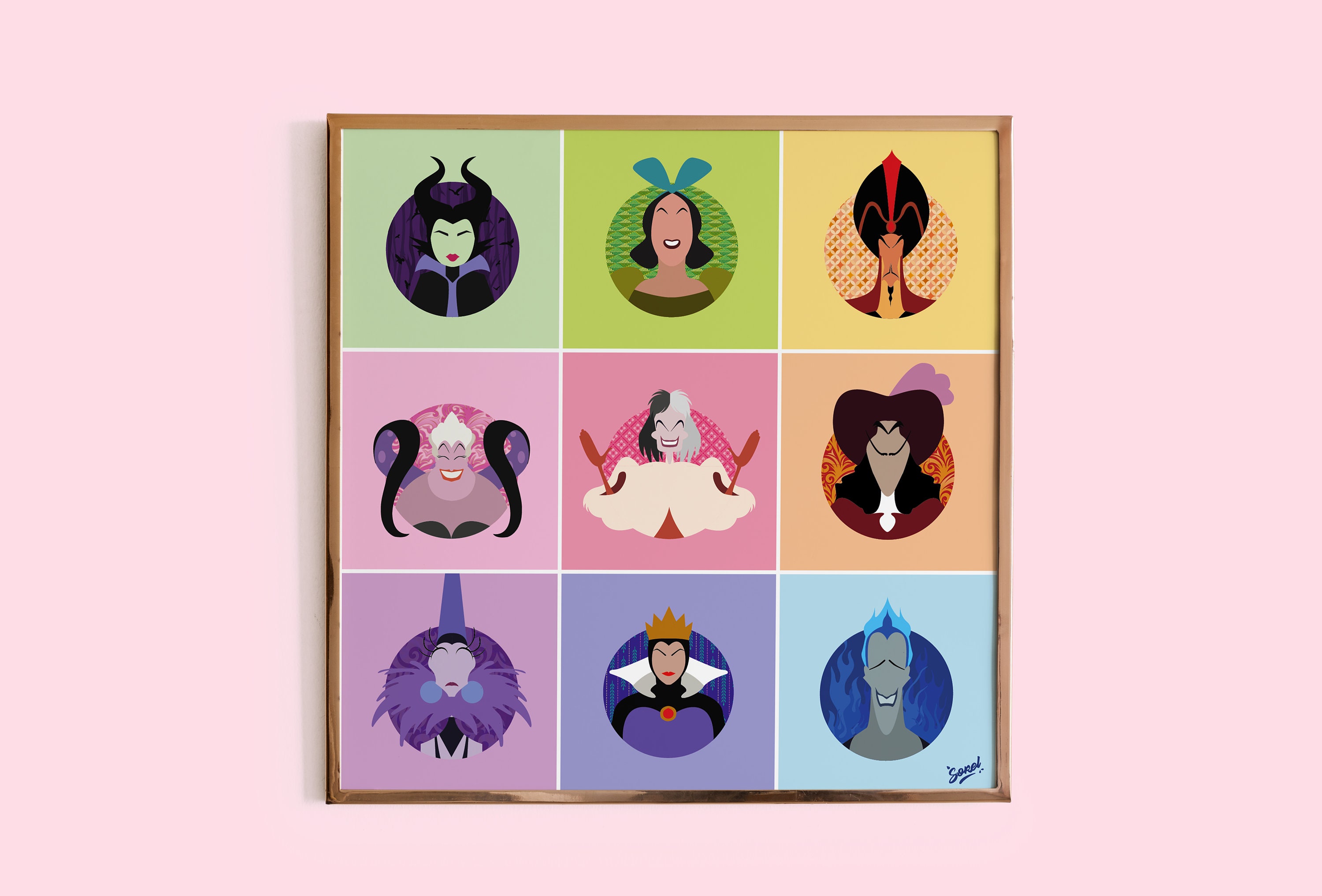 Print Vilains Fanart 21x21 cm