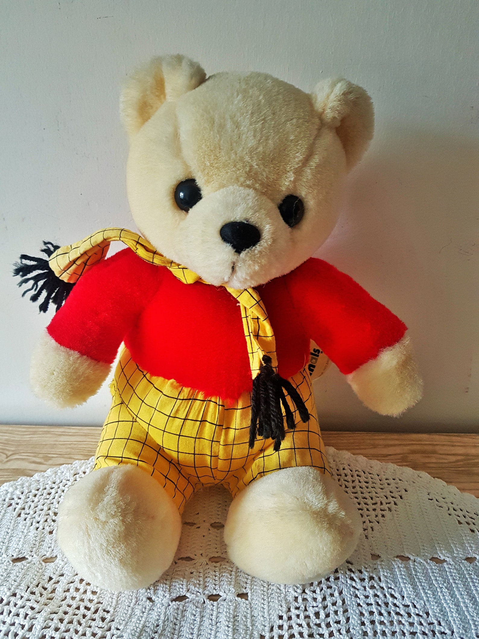 Pristine 1980's Vintage Large Rupert Bear Plush Doll Made Etsy