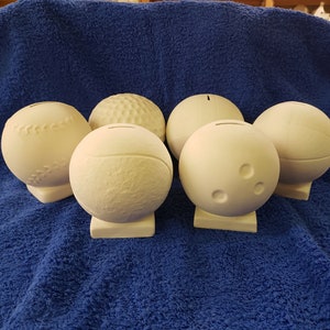 Sport Unpainted Ceramic Banks