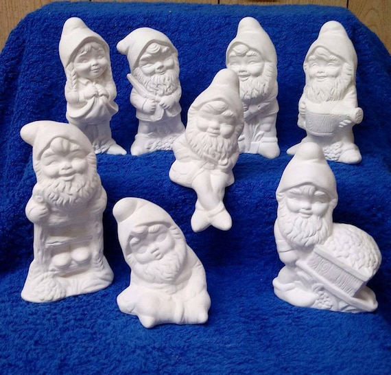 Assorted  Small Ceramic Garden Gnomes