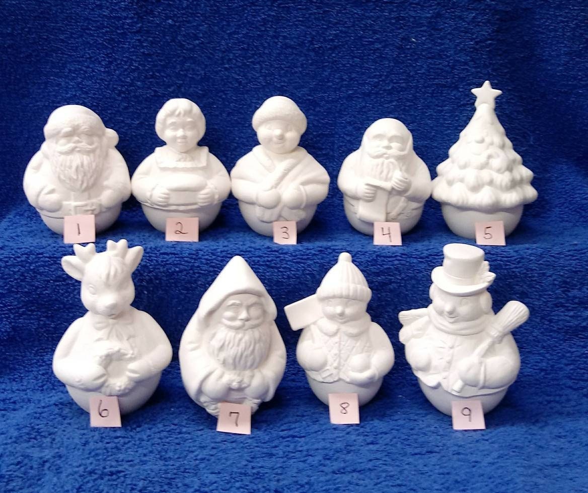 DIY Christmas Ornaments, Ceramic Bisque Ready to Paint, DIY Paint