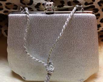 Vintage shimmery silver evening bag