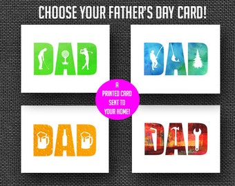 Father's Day card, fishing card, beer card, golf card, tools card, dad card, husband, brother, grandfather