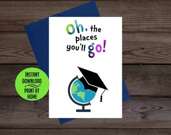 Funny graduation card, digital PDF card, class of 2023, printable card, high school graduation, college graduation