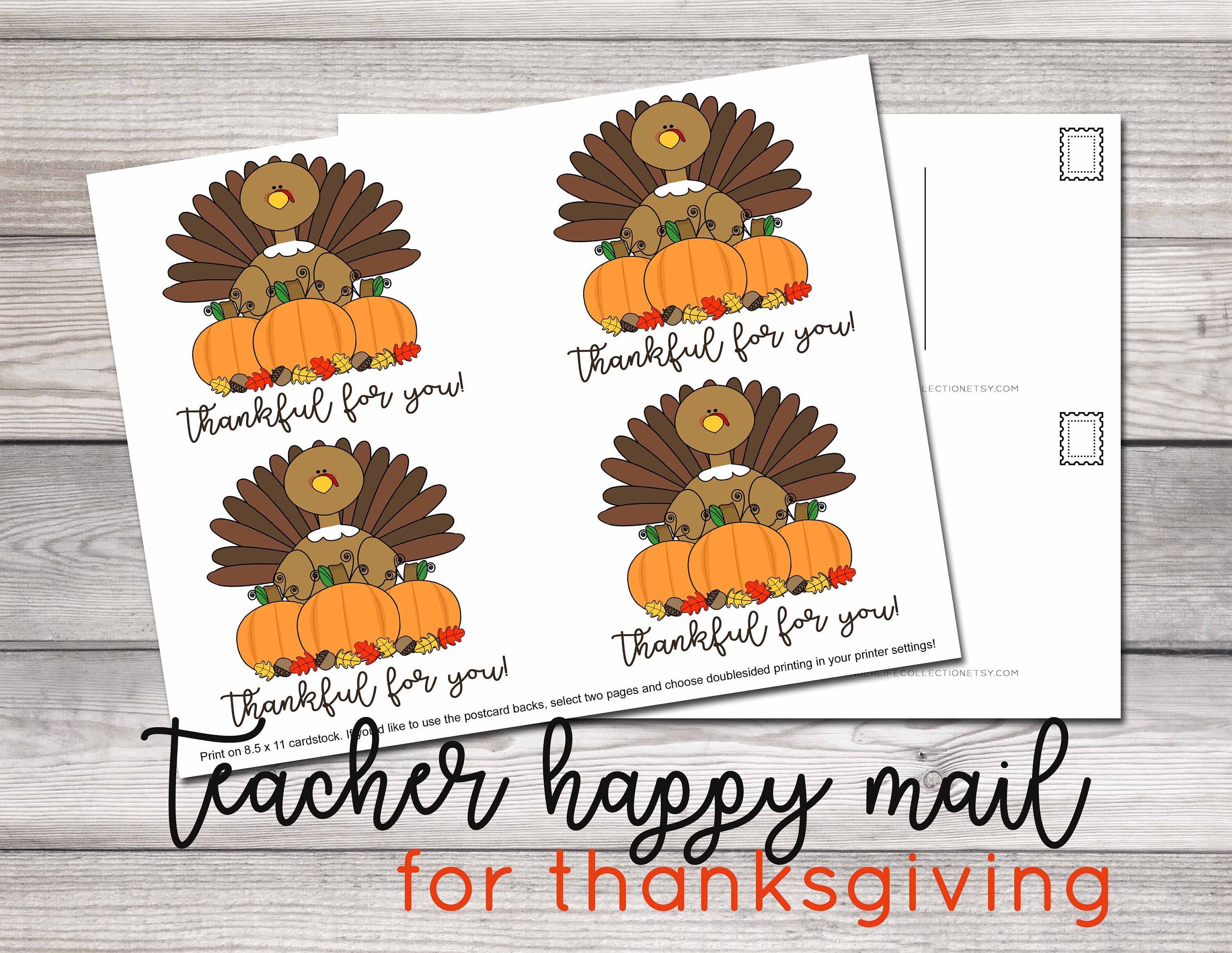 Teacher Thanksgiving Happy Mail Teacher Thanksgiving Etsy Nederland
