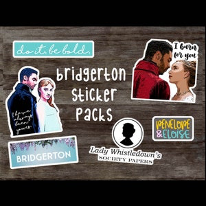 Bridgerton die cut sticker packs, Daphne and Simon stickers, Duke of Hastings, gift for friends, gift for family