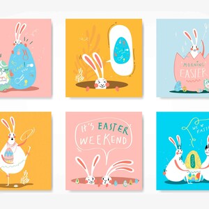 Whimsical Easter tags, printable Easter gift tags, Easter stickers, Easter labels, journaling cards, scrapbook cards