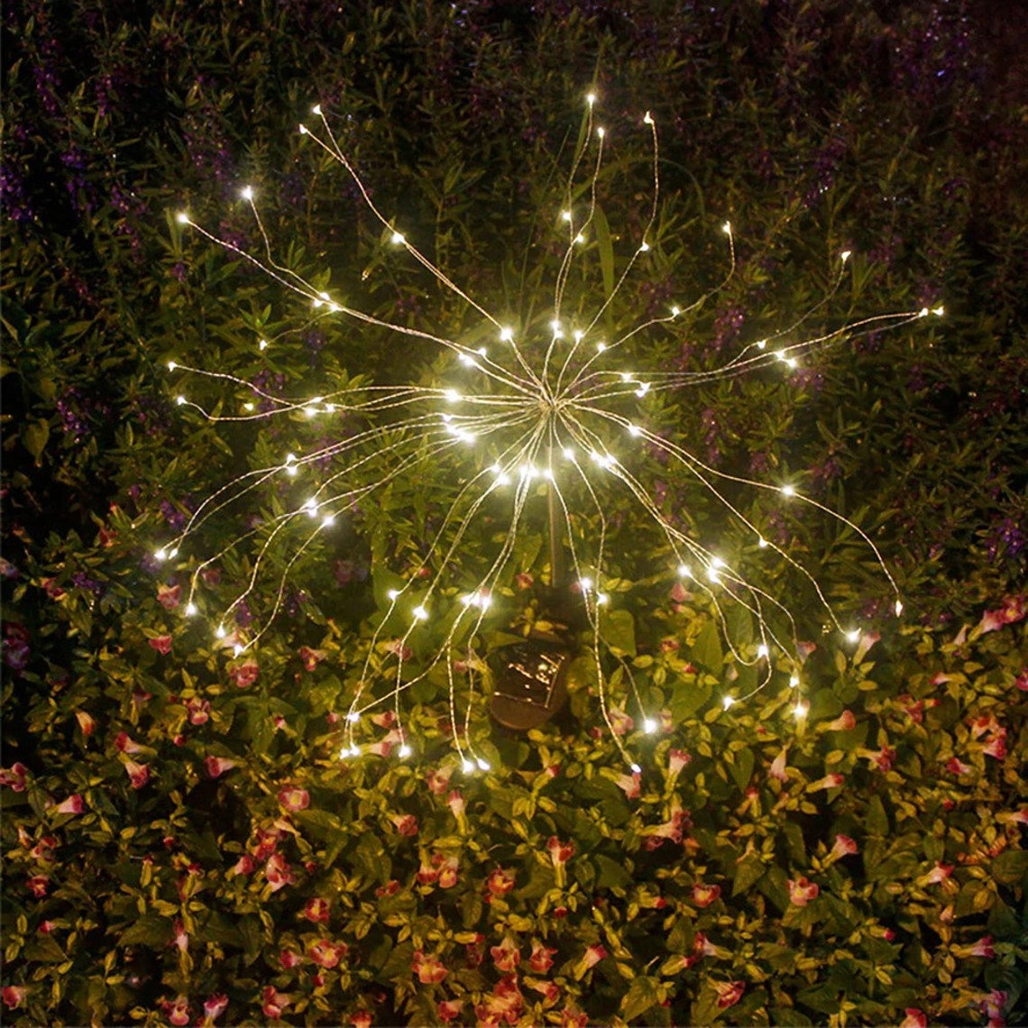Outdoor Solar Fairy Light Firework LED stake garden amazing Etsy