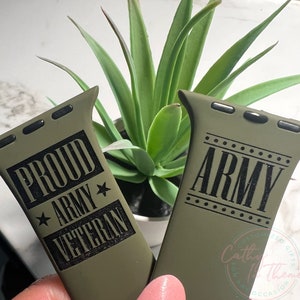 Army Veteran Engraved Silicone Watch Band, Armed Forces, Military
