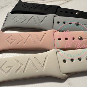 God is Greater Than the Highs and Lows Symbols Silicone Watch Band. Inspirational and motivational Christian.