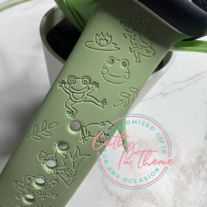 Frog Design Engraved Silicone Watch Band