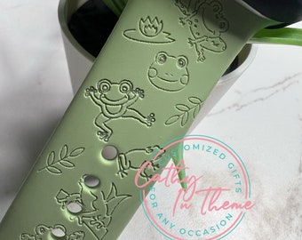 Frog Design Engraved Silicone Watch Band