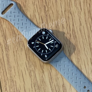 Diamond Plate Design Men&#39;s Silicone Watch Band
