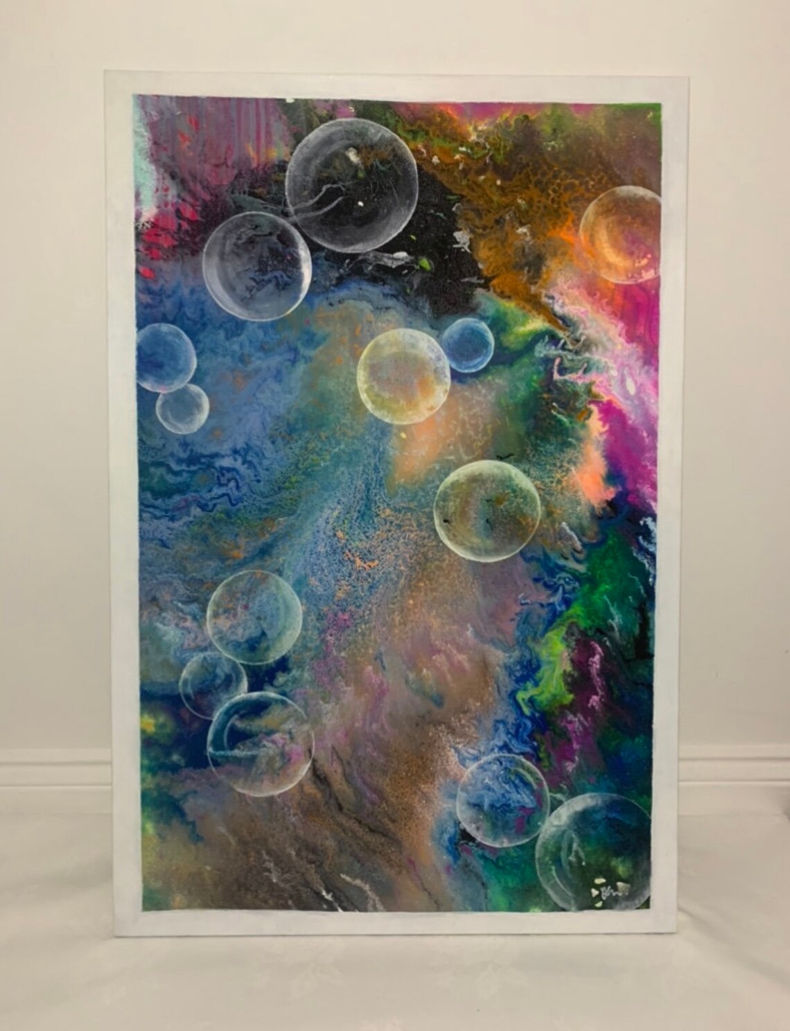Bubble Art Bubble Painting Abstract Paintingabstract Print Etsy