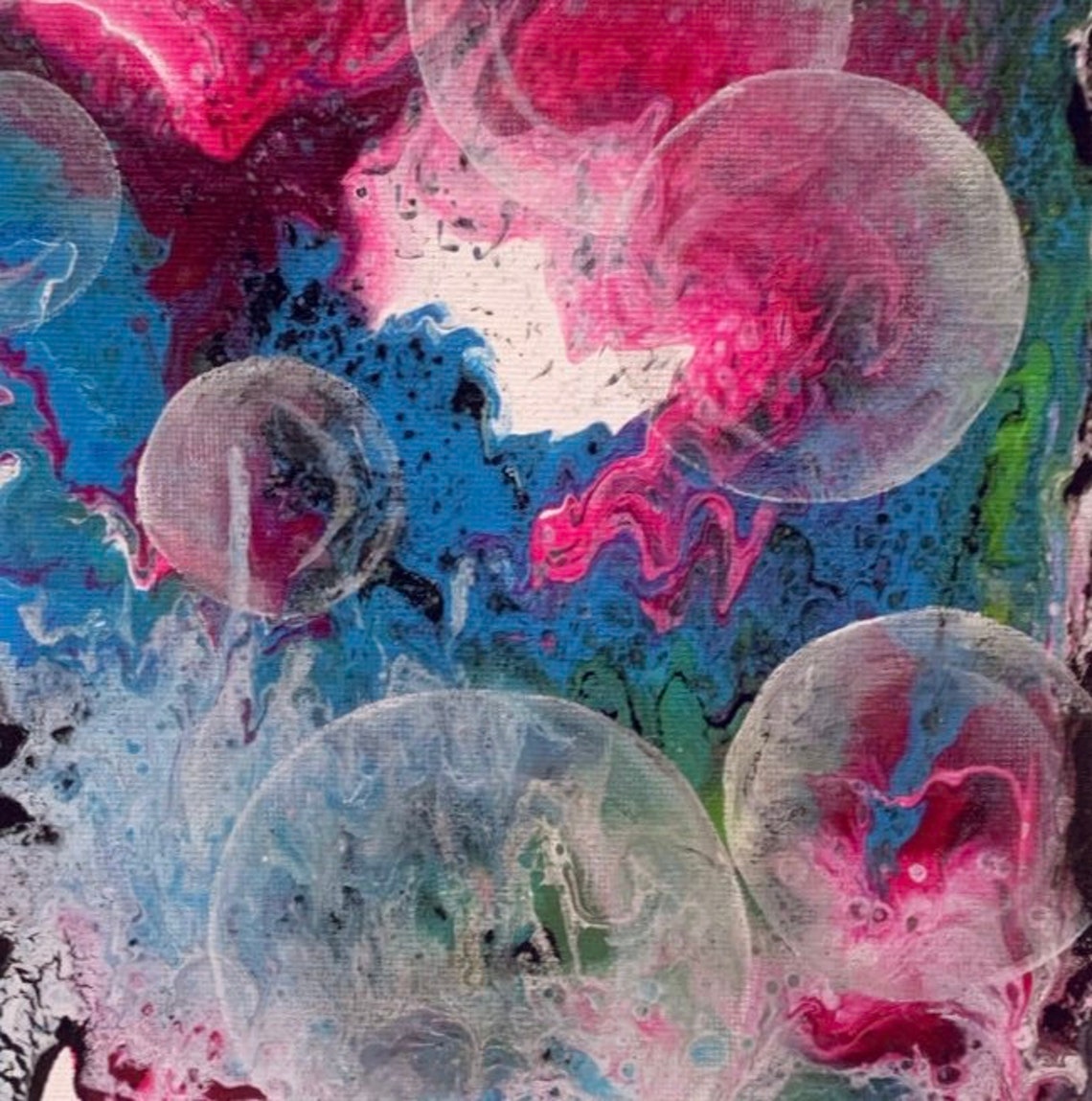 Bubble art Abstract Paintingabstract print original art Etsy