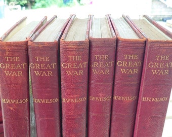The Great War - The Standard History of the All-Europe Conflict - Several Volumes - H.W. Wilson - Acceptable to Good condition - 1914-8