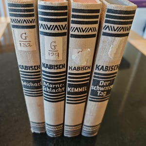 Vintage Ernst Kabisch War Books - In German - World War One - In Acceptable to Good Conditions.
