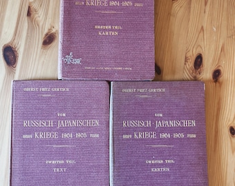 Vom Russisch - Japanischen Kriege 1904 - 1905, (Guerra Ruso-Japonesa 1904 - 1905 Texto y mapas) - Buen estado antiguo, 1907-10